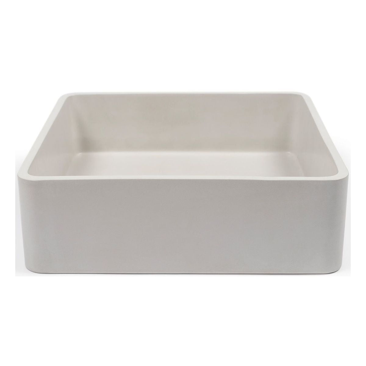 Nood Surface Mount Vesl Square Basin in Ivory