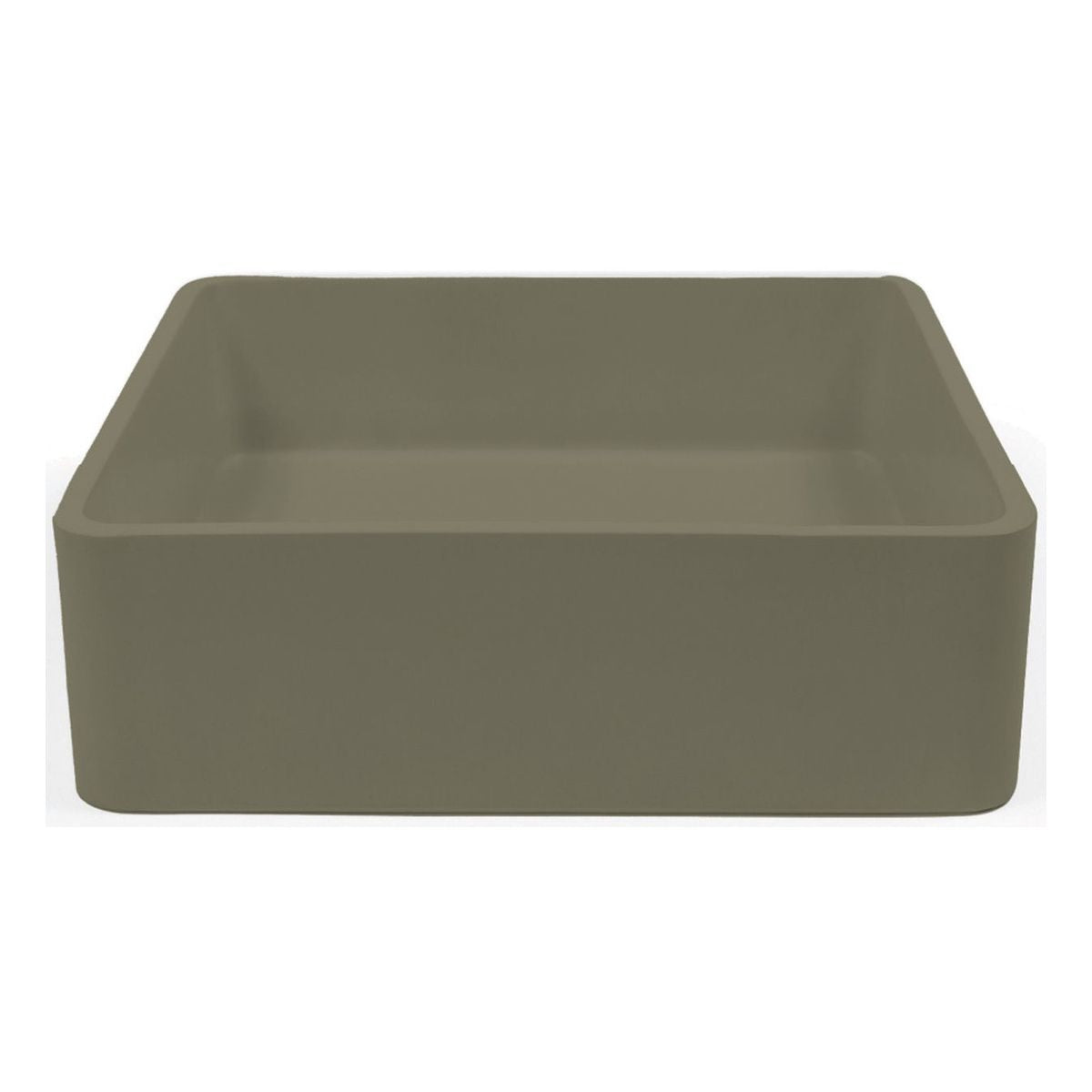 Nood Surface Mount Vesl Square Basin in Olive