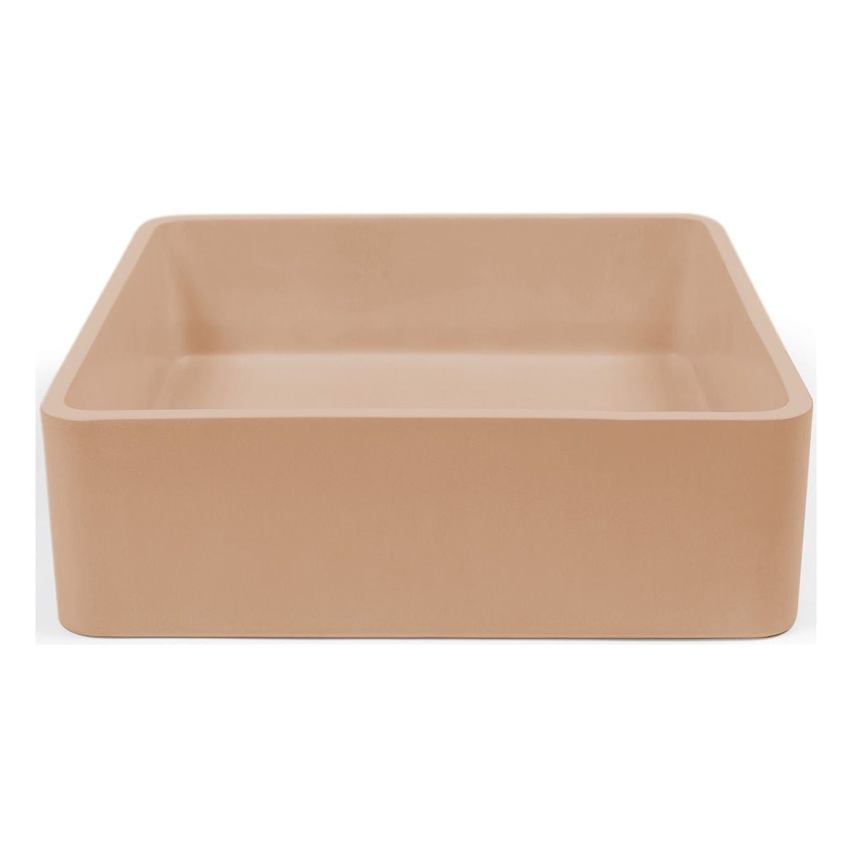 Nood Surface Mount Vesl Square Basin in Pastel Peach