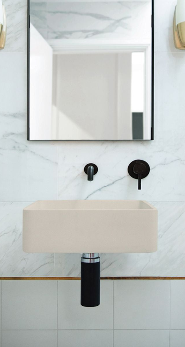Nood Wall Mount Vesl Square Basin in Nood