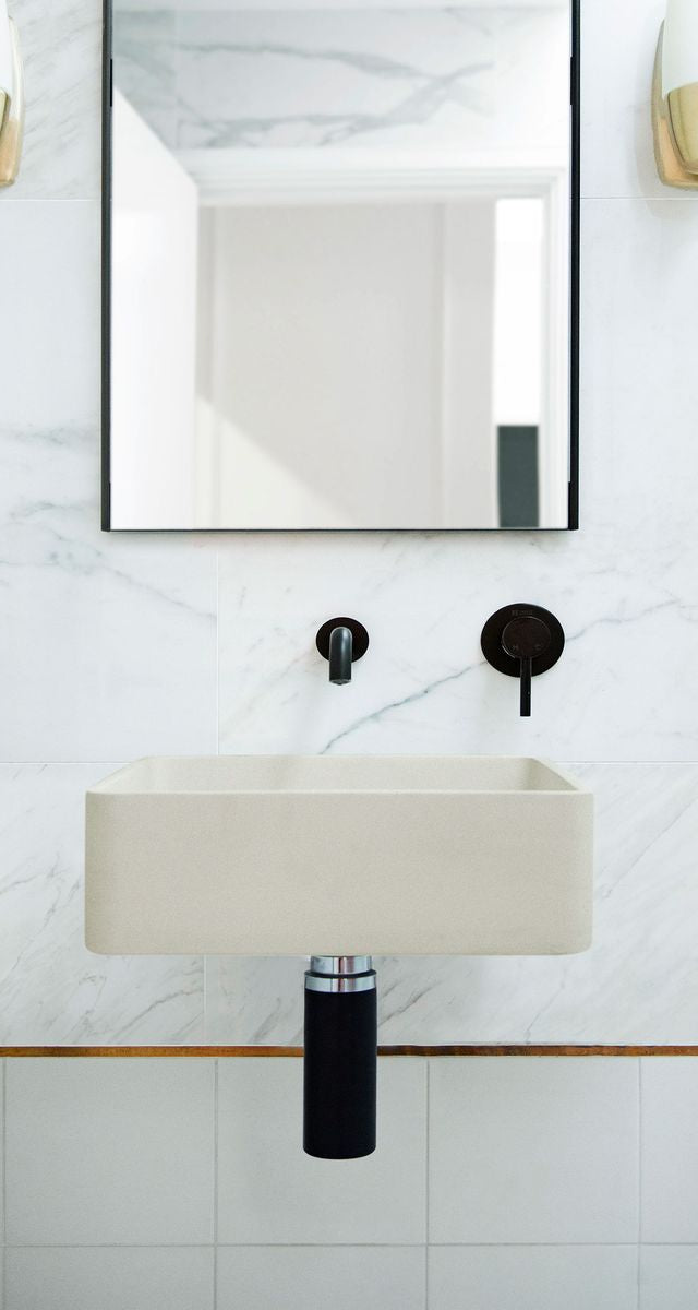 Nood Wall Mount Vesl Square Basin in Sand