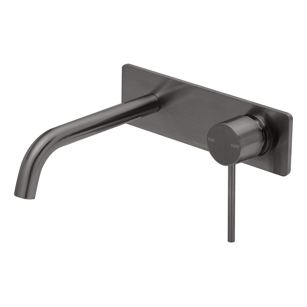 Phoenix Vivid Slimline SwitchMix Wall Basin/Bath Mixer Set 180mm (Complete Kit) - Lead Free, Brushed Carbon