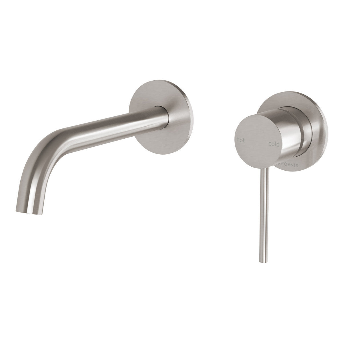 Phoenix Vivid Slimline SwitchMix Wall Basin/Bath Mixer Set 60mm Backplates (Complete Kit) - Lead Free, Brushed Nickel