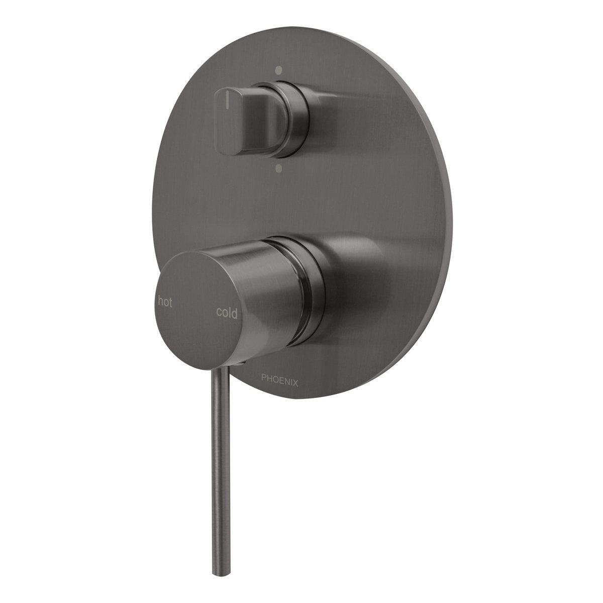 Phoenix Vivid Slimline SwitchMix Shower/Bath Diverter Mixer (Complete Kit), Brushed Carbon, Lead Free
