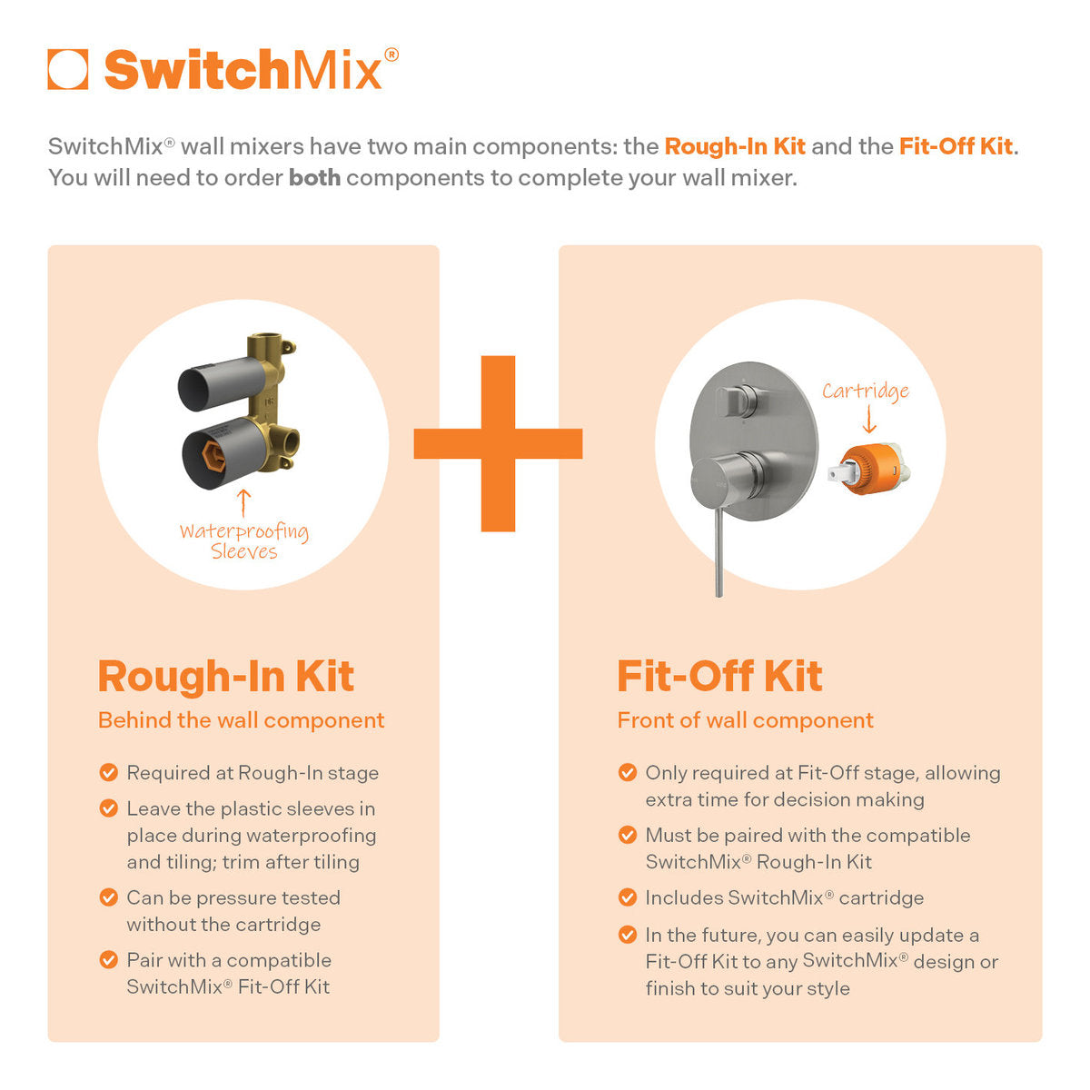 Phoenix Vivid Slimline SwitchMix Shower/Bath Diverter Mixer (Fit-Off Kit Only), Lead Free, Chrome