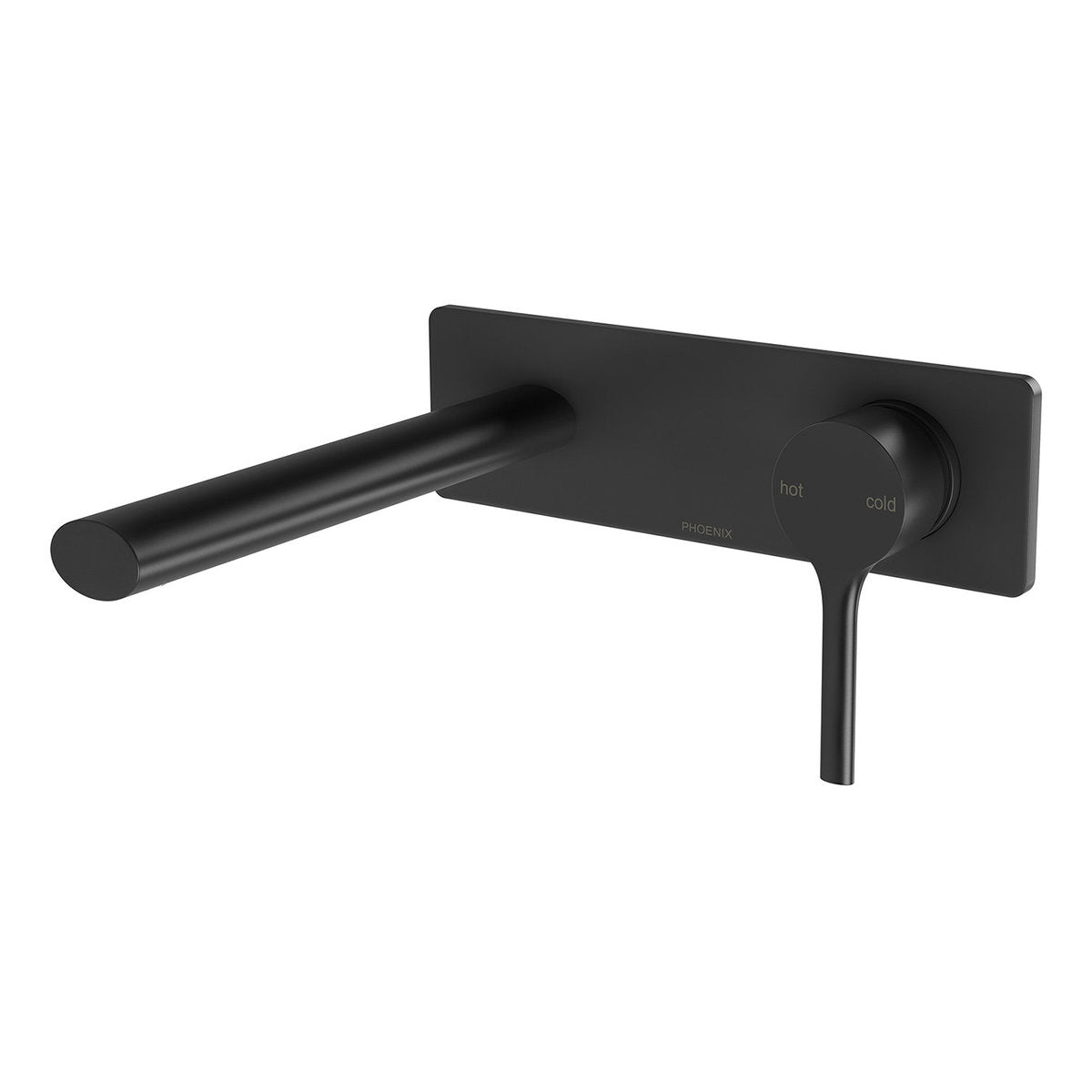 Phoenix Vivid Slimline Oval SwitchMix Wall Basin / Bath Mixer Set 175mm (Complete Kit), Lead Free - Matte Black
