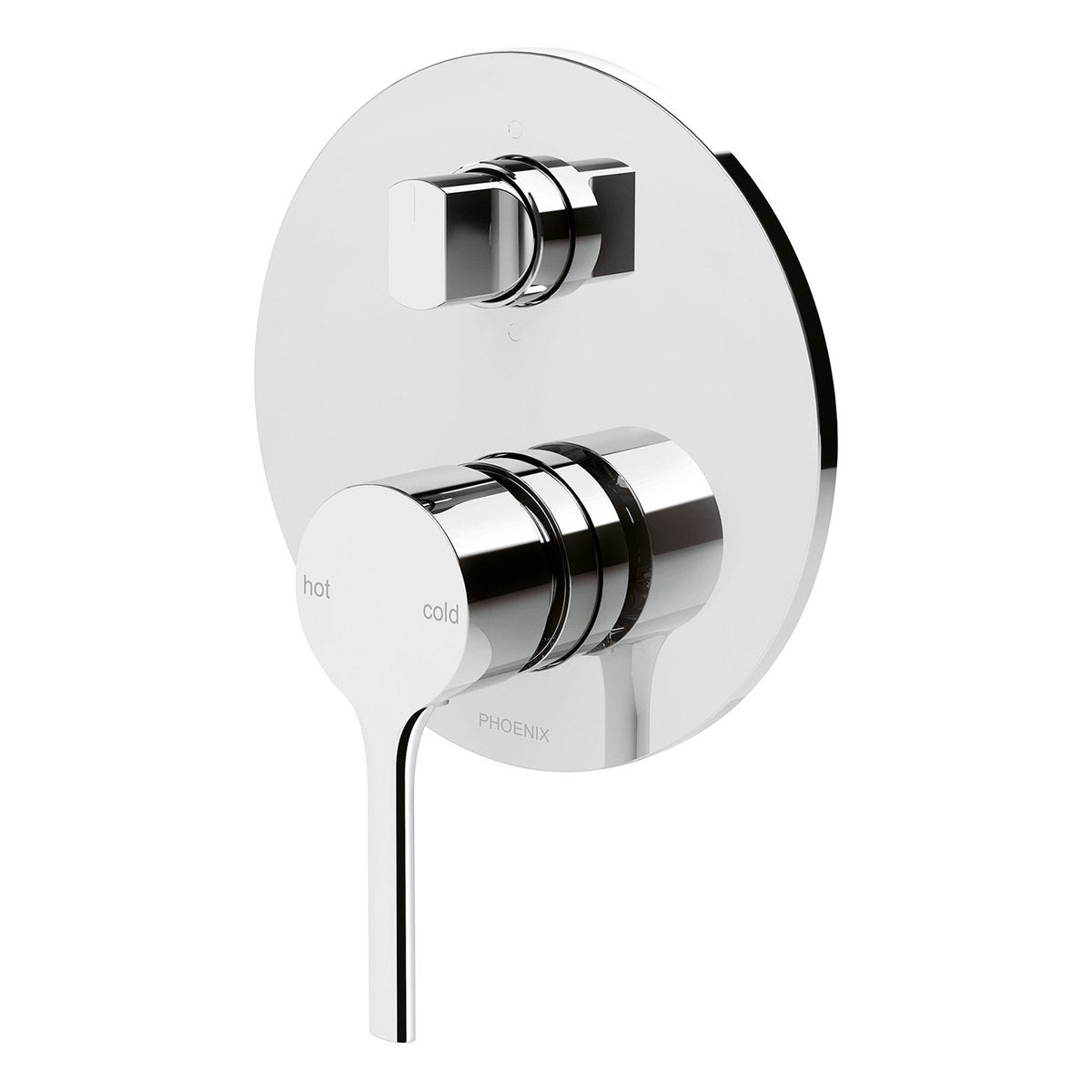 Phoenix Vivid Slimline Oval SwitchMix Shower/Bath Diverter Mixer (Complete Kit), Chrome