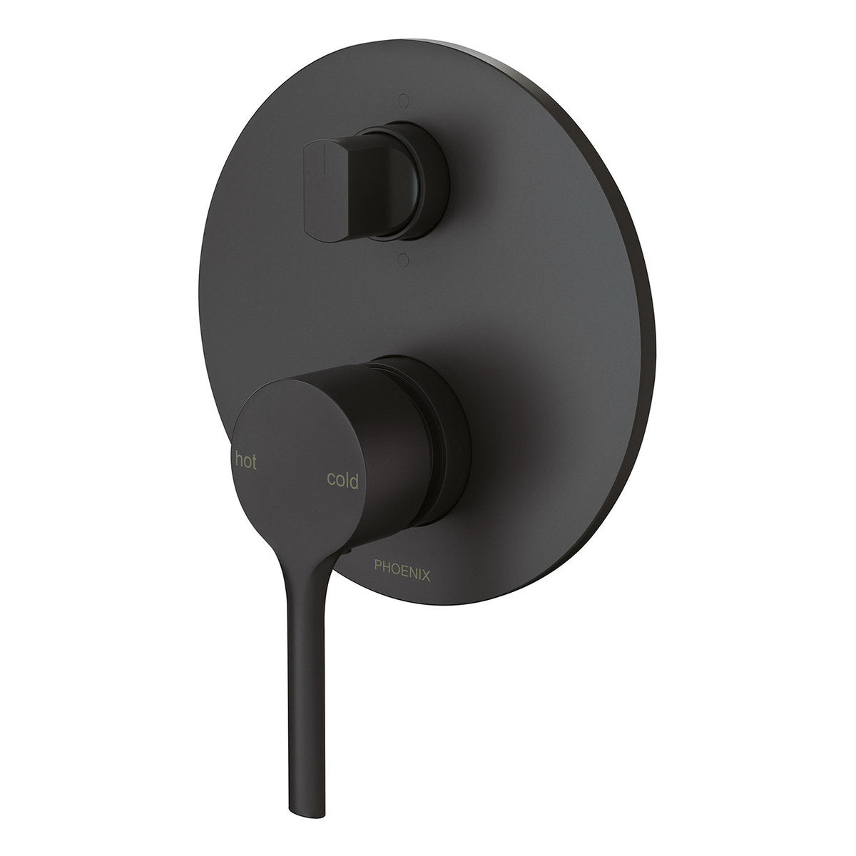 Phoenix Vivid Slimline Oval SwitchMix Shower/Bath Diverter Mixer (Complete Kit), Matte Black