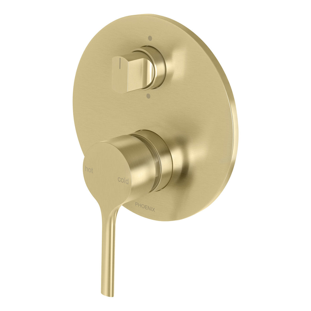 Phoenix Vivid Slimline Oval SwitchMix Shower/Bath Diverter Mixer (Complete Kit), Brushed Gold