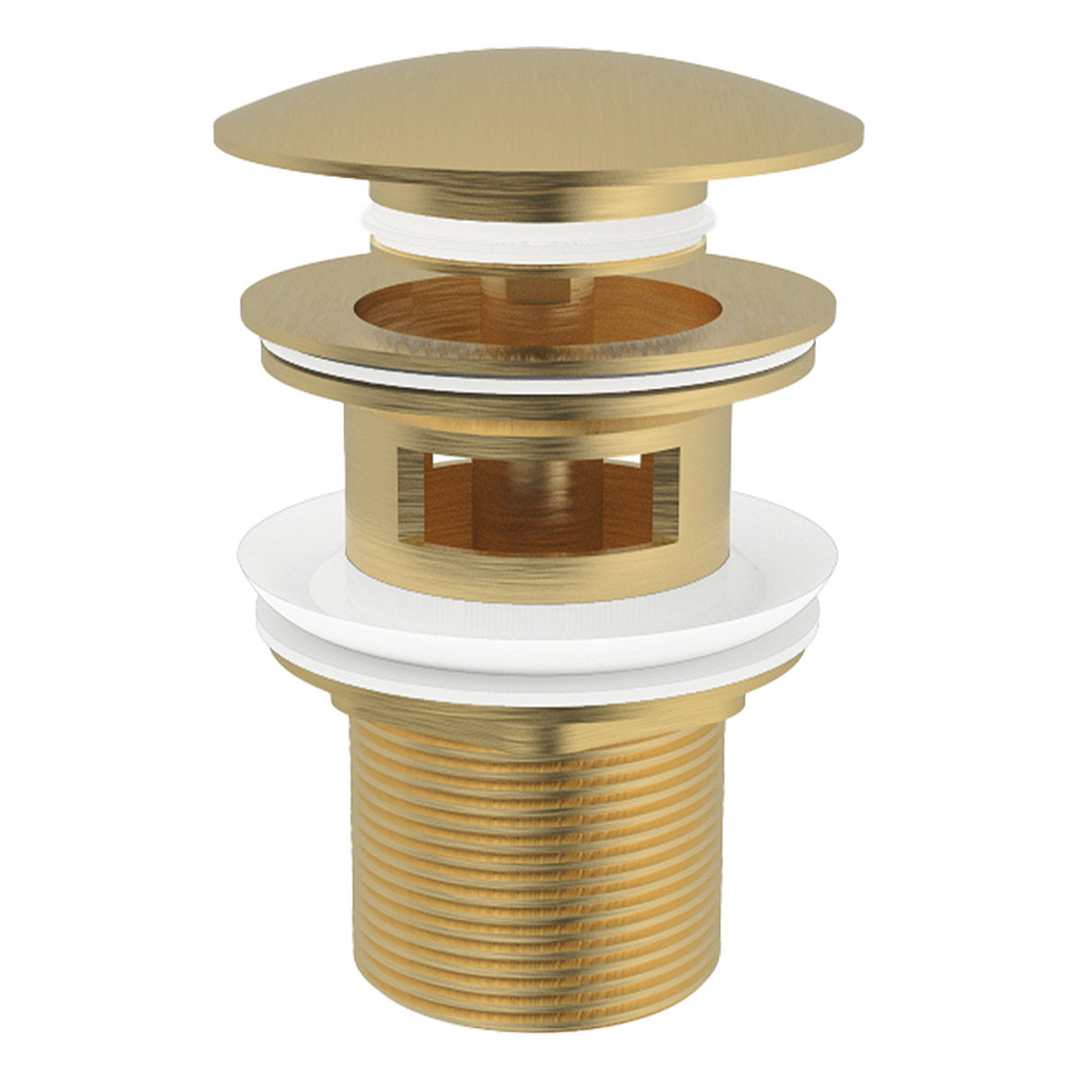 Fienza Metal Cap Pop-Up Waste, 32mm with Overflow, Urban Brass