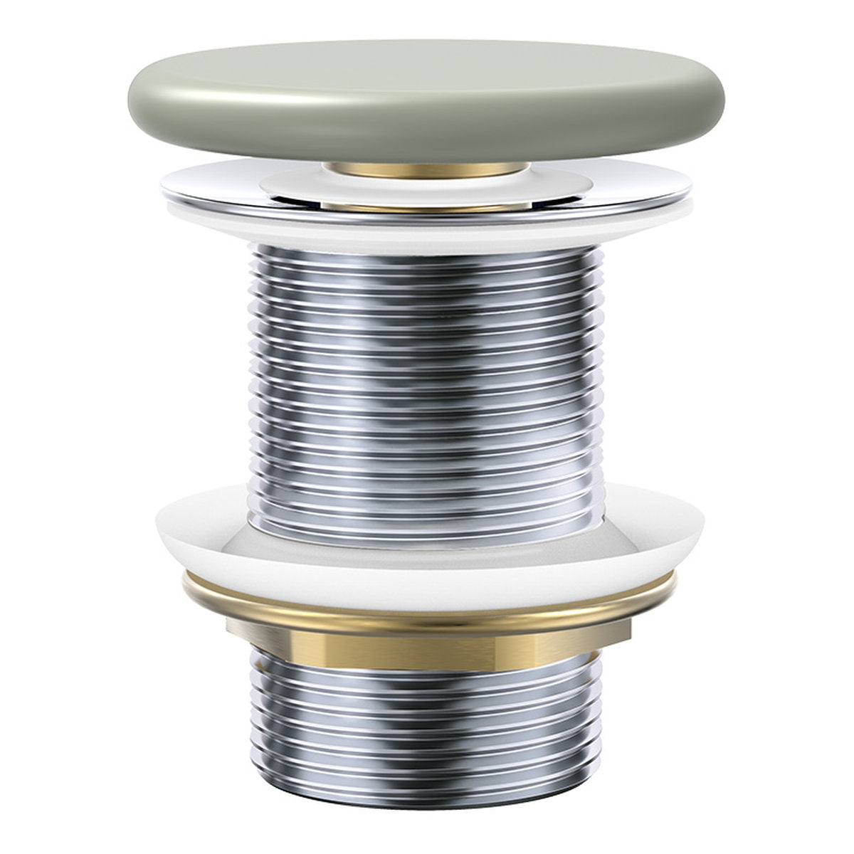 Fienza Pop-Up 32mm Non-Overflow Basin Waste, Olive Flat Ceramic Cap