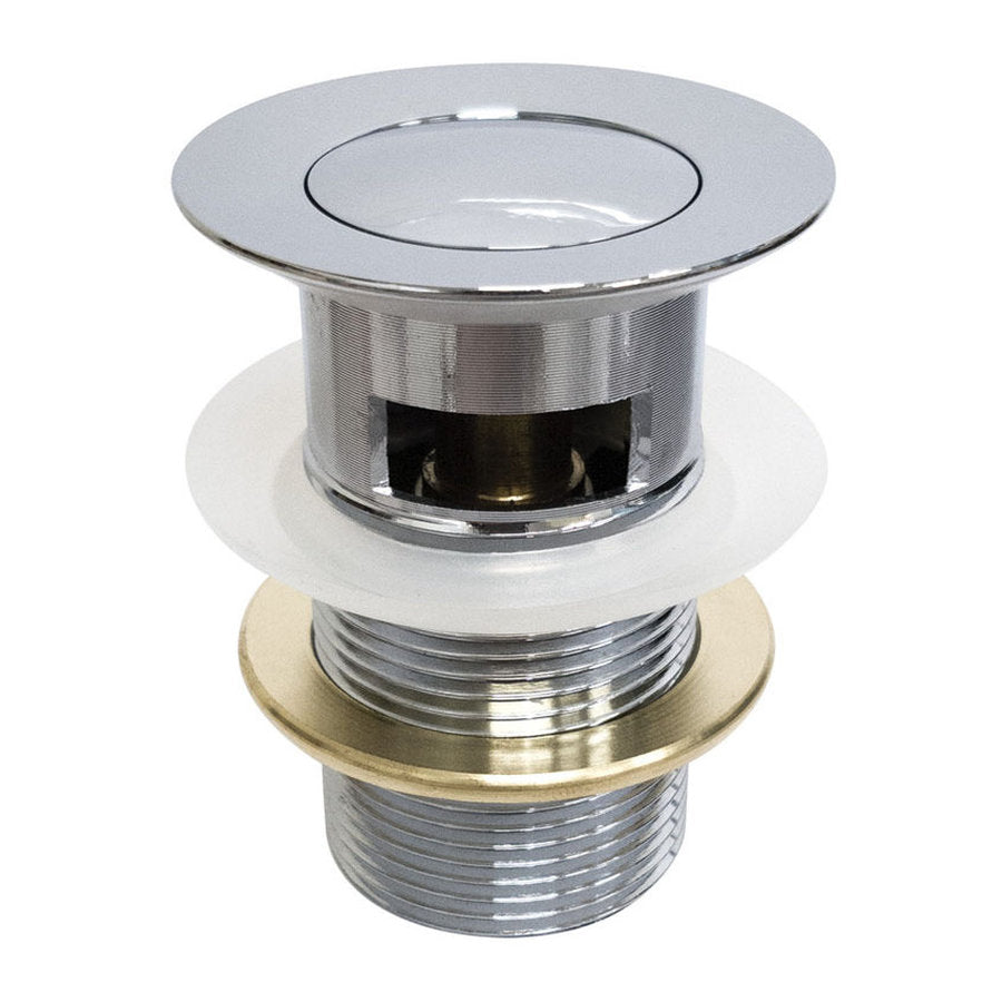 Fienza Flush Pop-Up Waste, 40mm With Overflow, Chrome