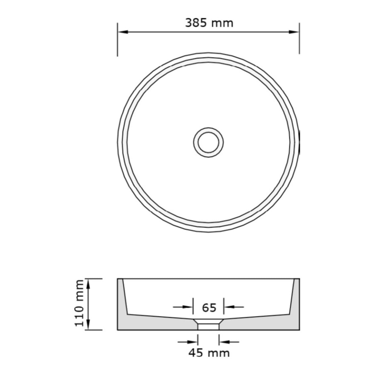Wirli Cylinder Concrete Wall Mount Basin - Ocean