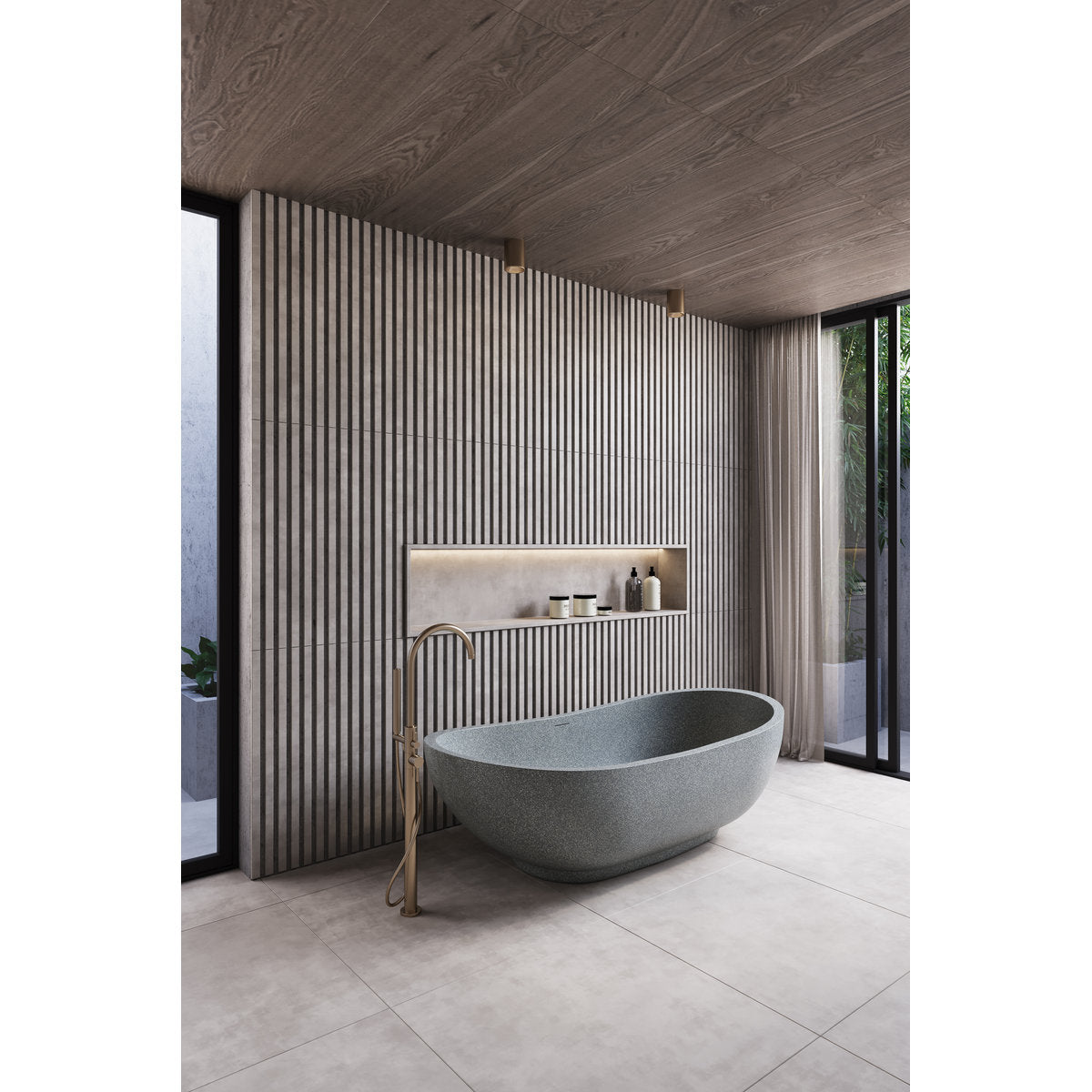Madu Living Willow Bath, Grey