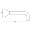 Waterfall Bath Spout 230mm Chrome