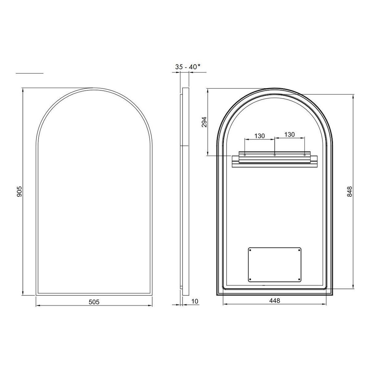 A-Series Bespoke LED Mirror - Milano White