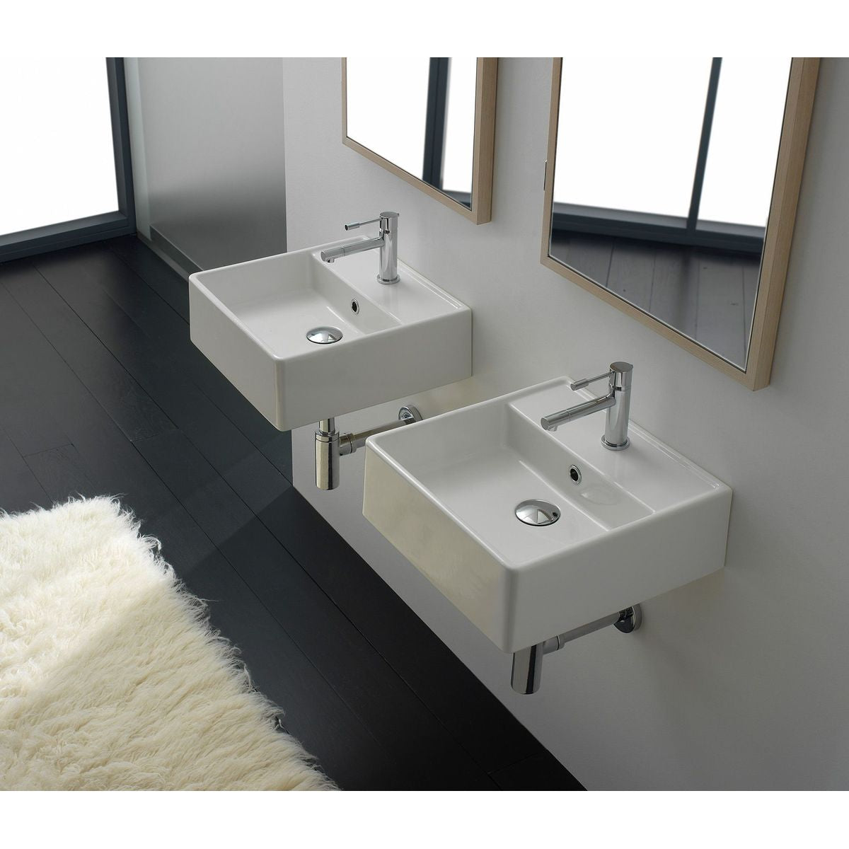 Studio Bagno Apartment 40R Bench/Wall Basin - 3 Tapholes