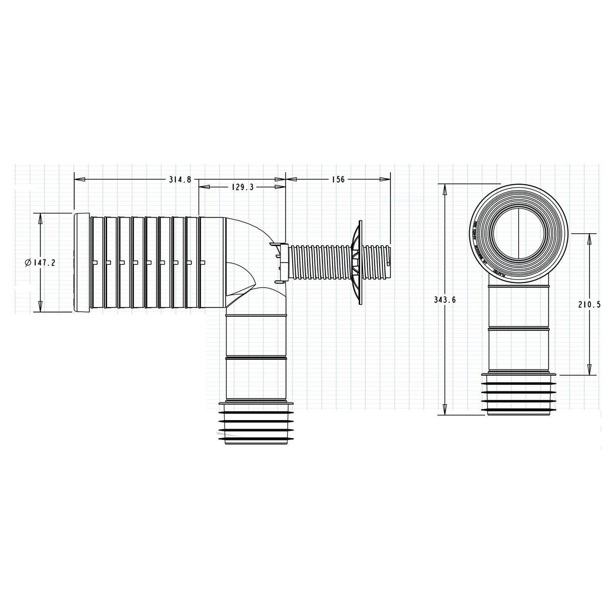90° Adjustable Pan Bend