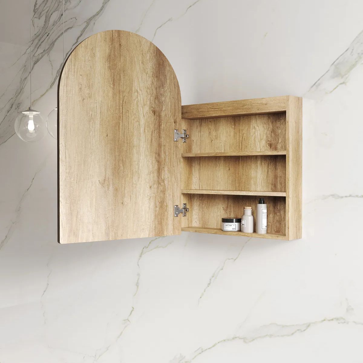 Otti Archie 900mm Natural Oak Shaving Cabinet