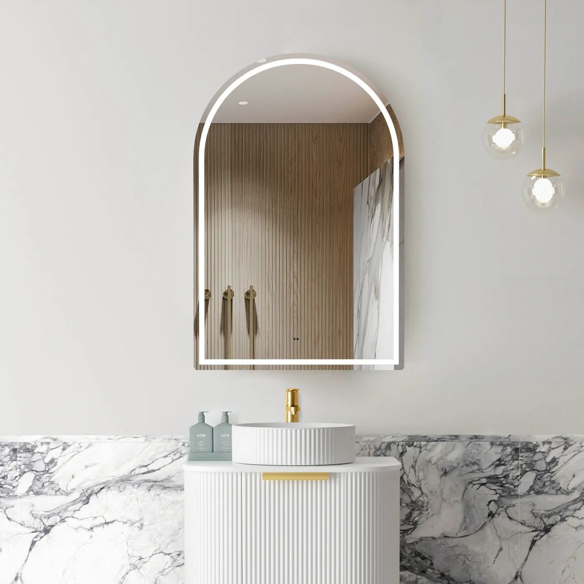 Otti Archie 900mm Natural Oak Shaving Cabinet