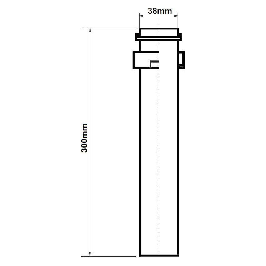 Vertical Extension Pipe For AU4040 - Chrome