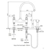 Shaws by Perrin & Rowe Pendleton Kitchen Mixer with Spray Rinse, Polished Brass