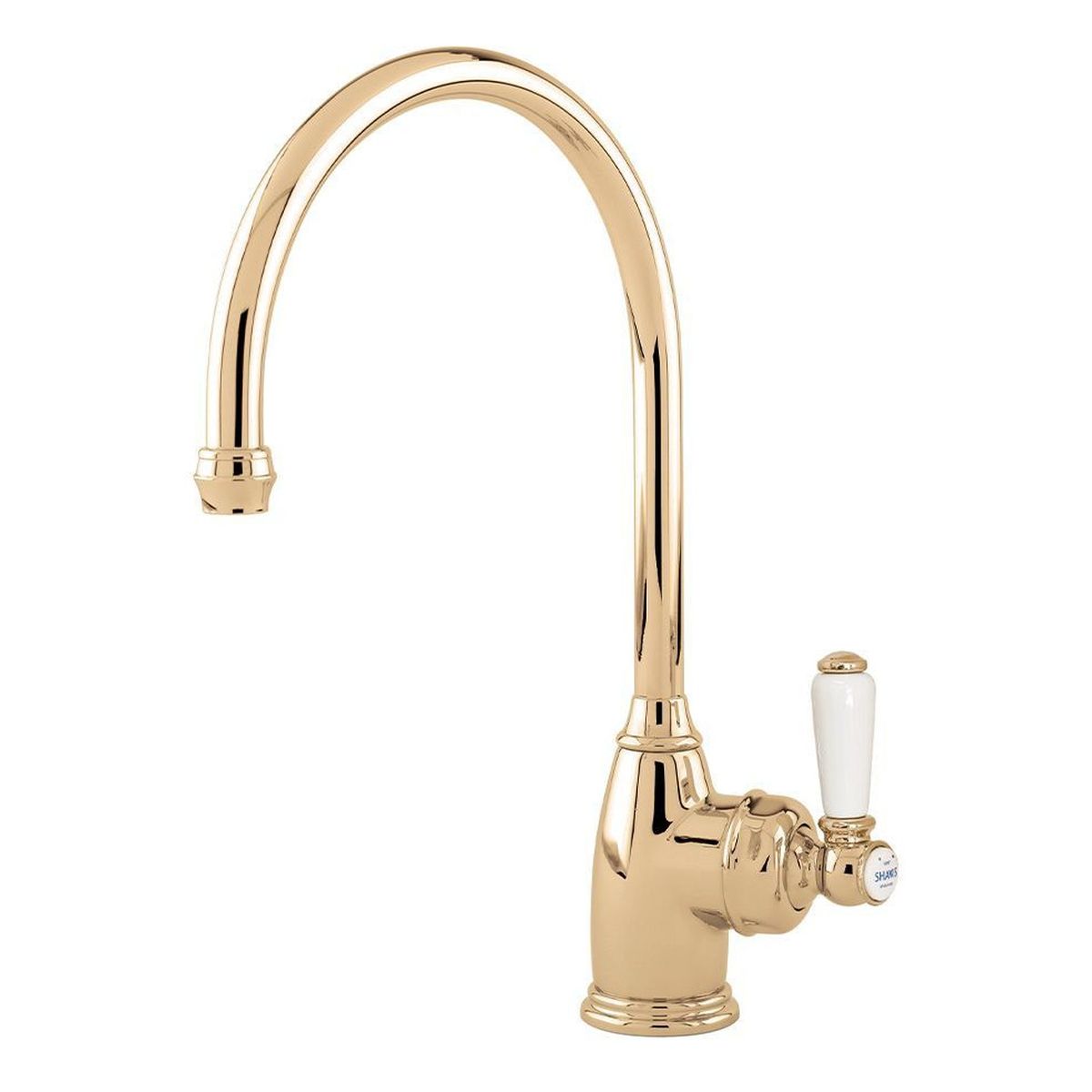 Shaws by Perrin & Rowe Yarrow Kitchen Mixer, Lead Free, Polished Brass