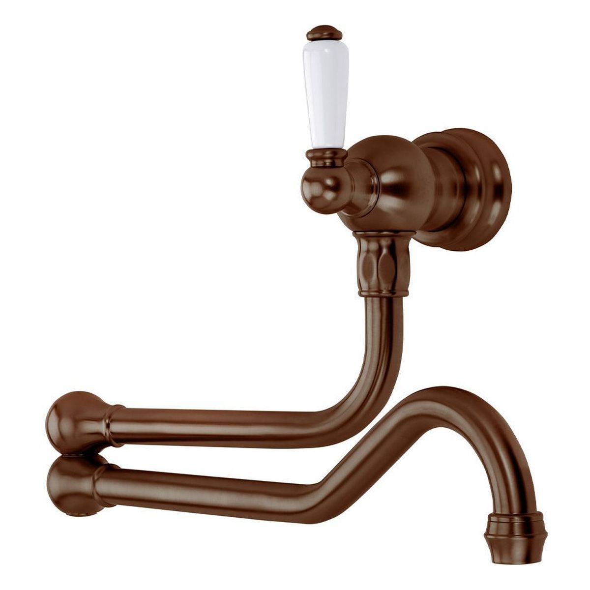 Shaws by Perrin & Rowe Wall Mounted Pot Filler, Lead Free, English Bronze