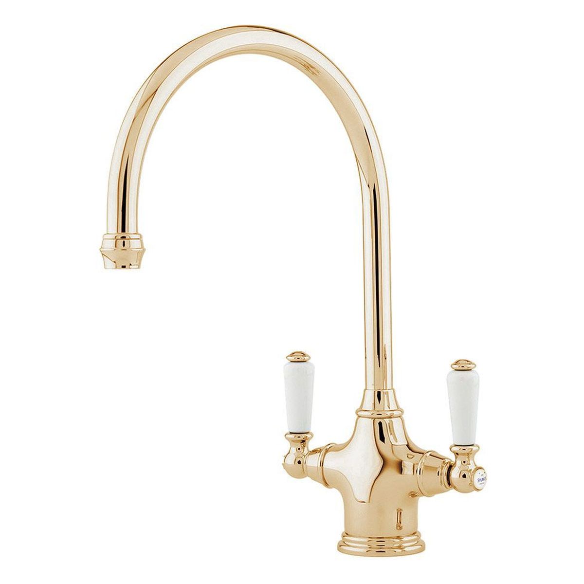 Shaws by Perrin & Rowe Ribble Kitchen Mixer, Lead Free, Polished Brass