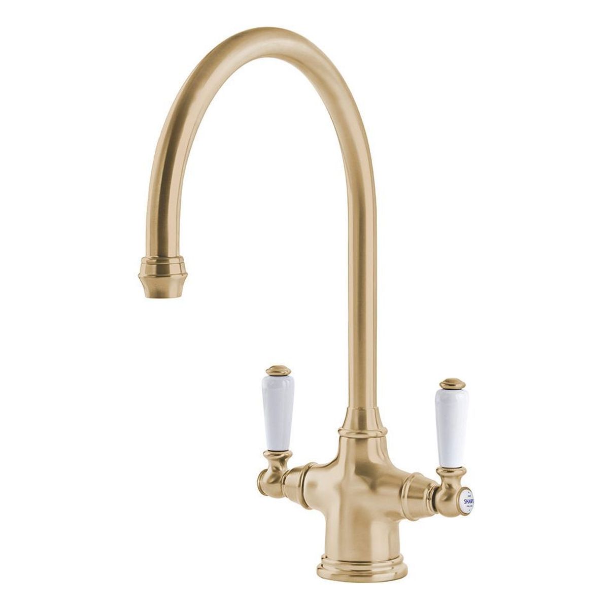 Shaws by Perrin & Rowe Ribble Kitchen Mixer, Lead Free, Satin Brass