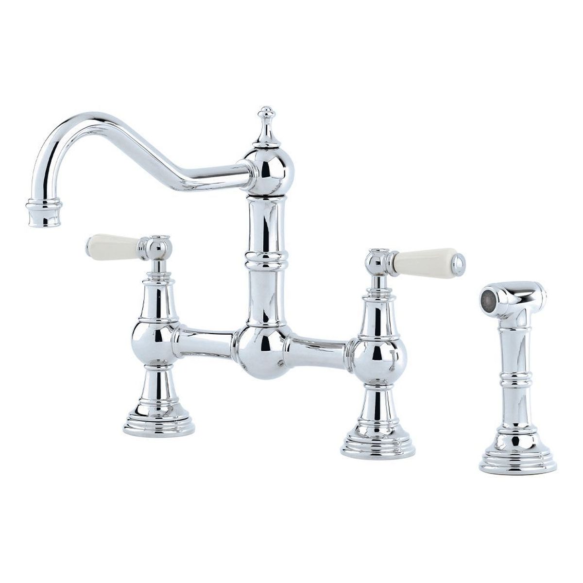 Shaws by Perrin & Rowe Hambleton Kitchen Mixer with Spray Rinse, Lead Free, Chrome