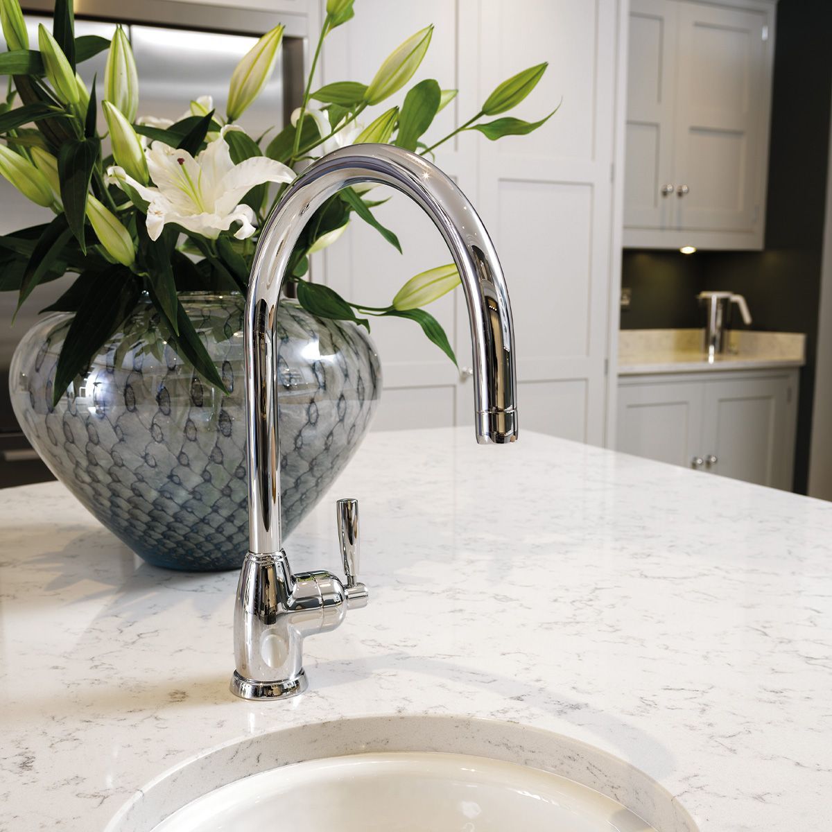 Shaws by Perrin & Rowe Roeburn Kitchen Mixer, Lead Free, Chrome