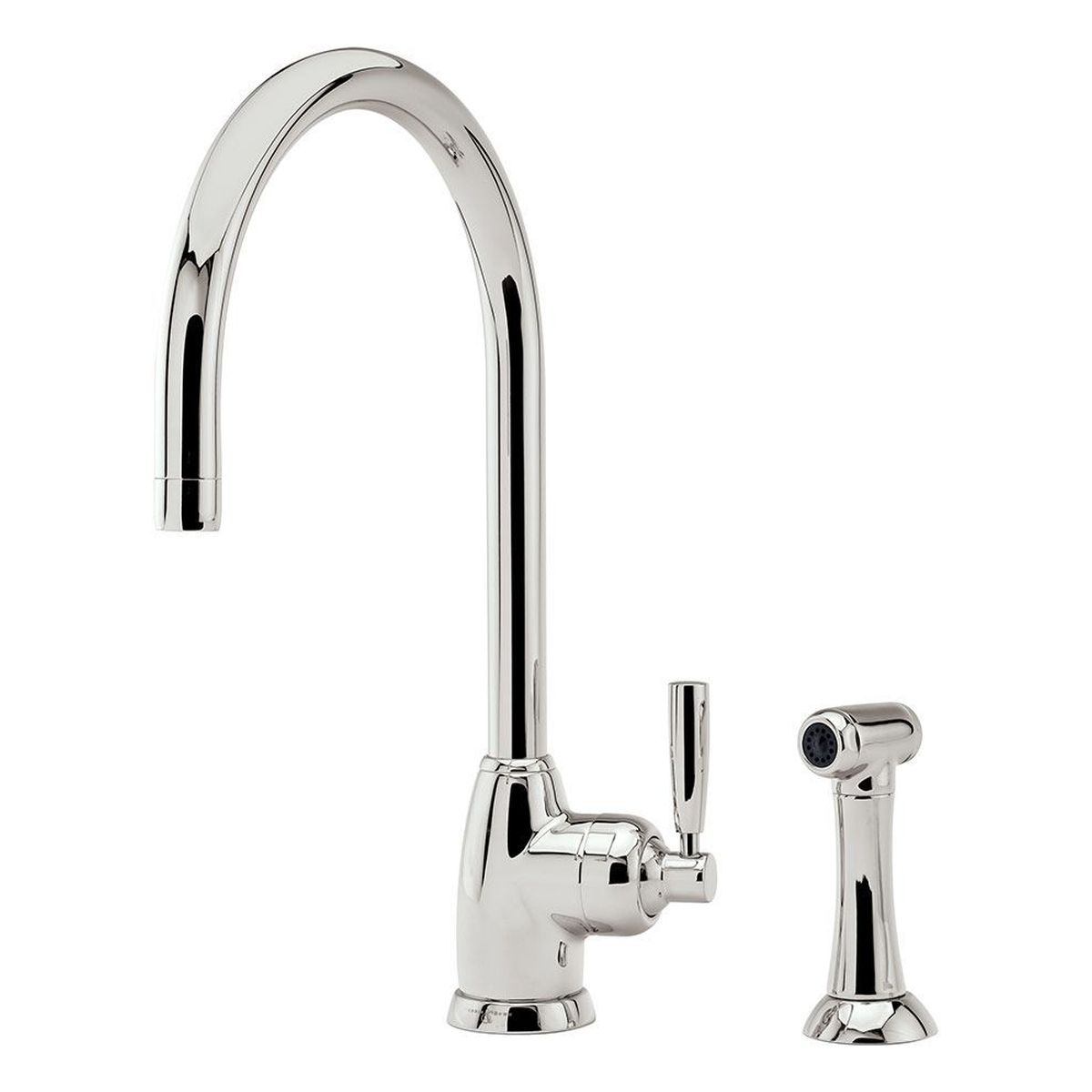 Shaws by Perrin & Rowe Roeburn Kitchen Mixer with Spray Rinse, Lead Free, Nickel