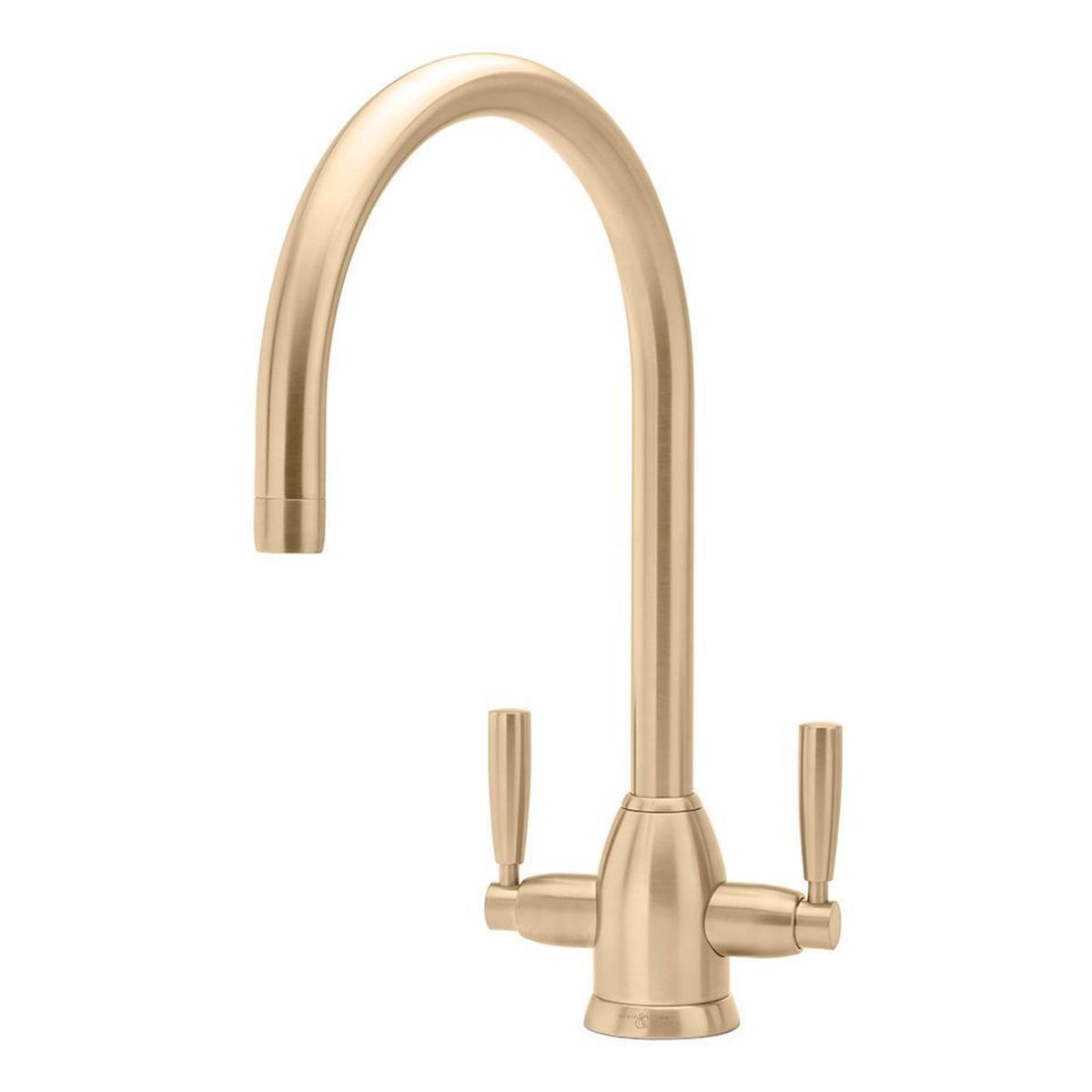 Shaws by Perrin & Rowe Silverdale Kitchen Mixer Tap, Lead Free, Satin Brass