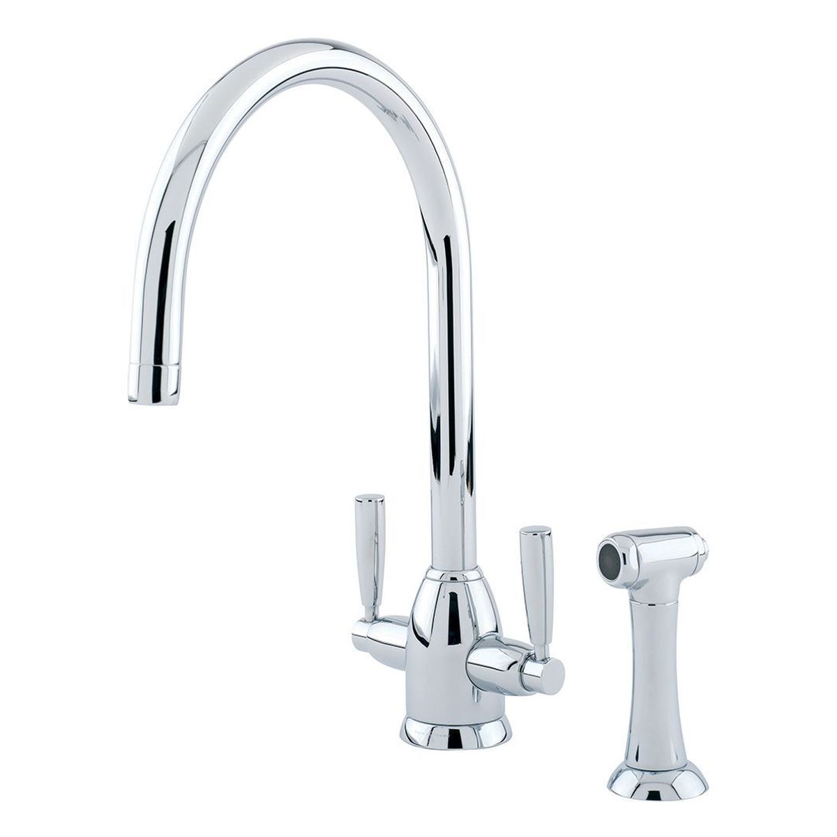 Shaws by Perrin & Rowe Silverdale Kitchen Mixer with Spray Rinse, Lead Free, Chrome