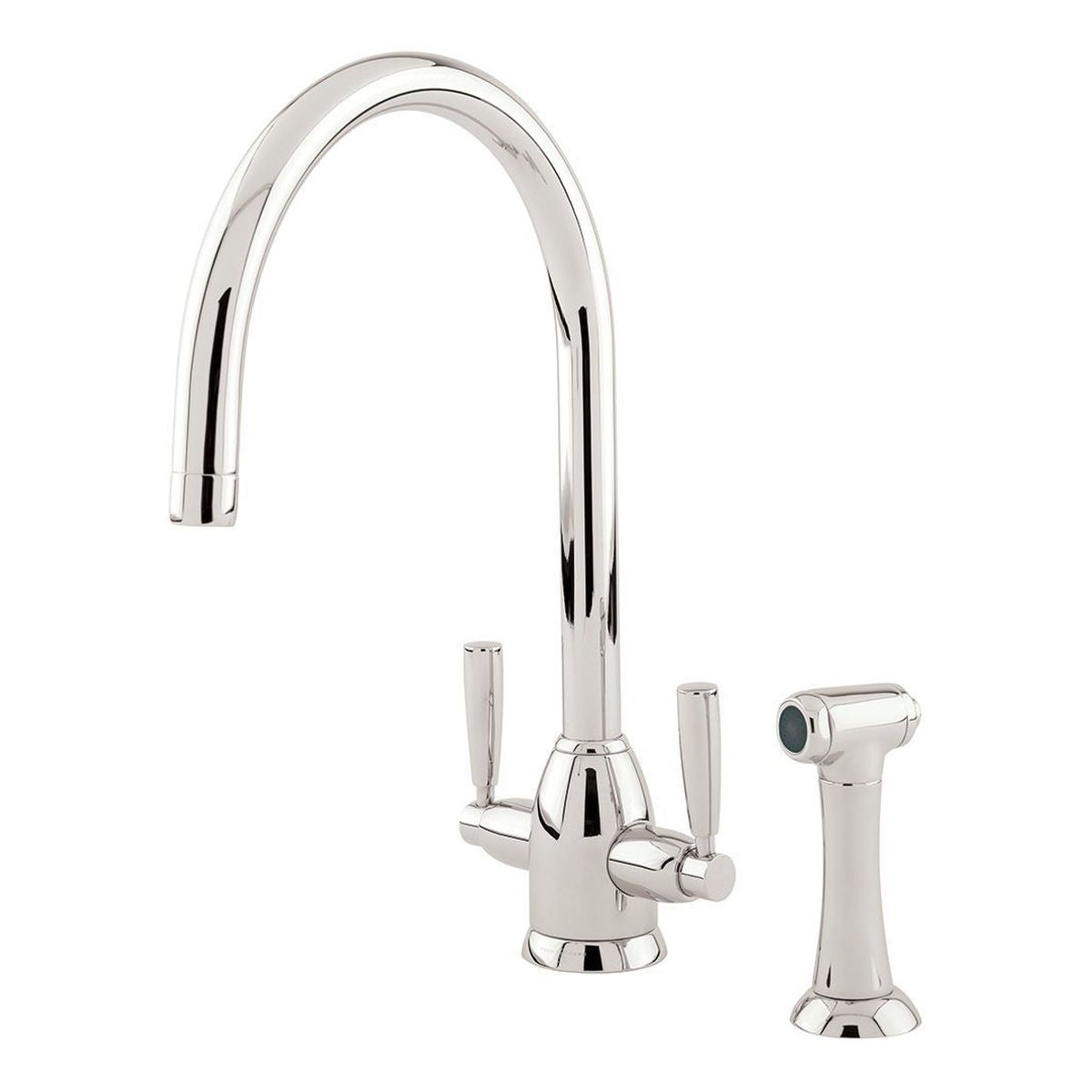 Shaws by Perrin & Rowe Silverdale Kitchen Mixer with Spray Rinse, Lead Free, Nickel