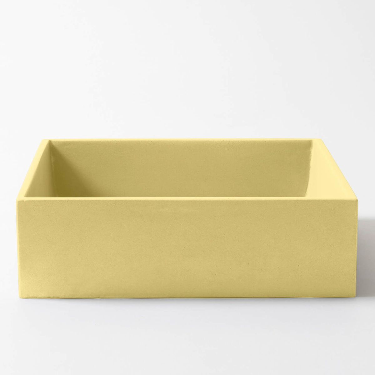 Baly Square Concrete Wall Mount Basin - Lemon