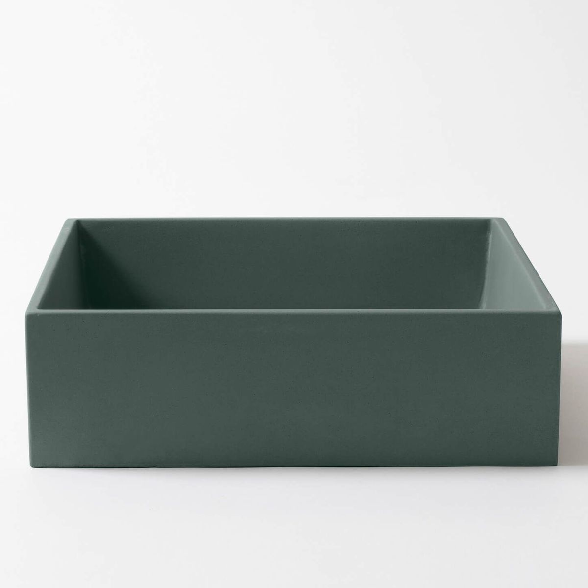 Baly Square Concrete Vessel Basin - Teal