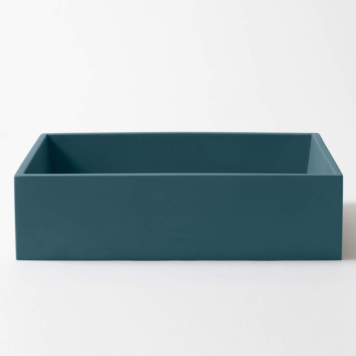 Baly Medium Rectangular Concrete Vessel Basin - Ocean