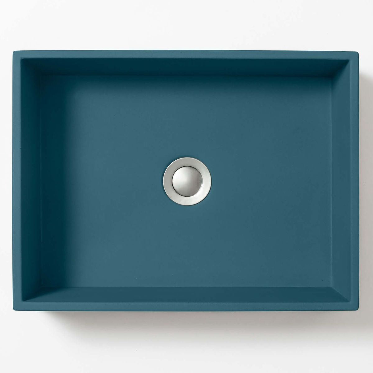 Baly Medium Rectangular Concrete Wall Mount Basin - Ocean