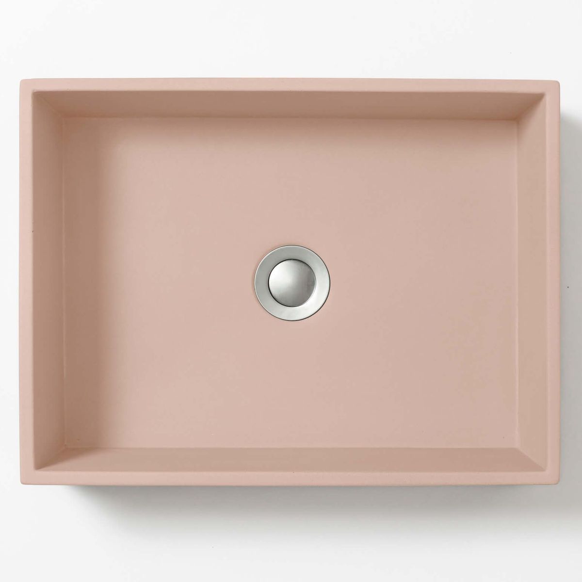 Baly Medium Rectangular Concrete Vessel Basin - Quartz