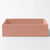 Baly Medium Rectangular Concrete Vessel Basin - Rose