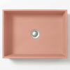 Baly Medium Rectangular Concrete Vessel Basin - Rose