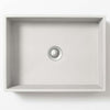 Baly Medium Rectangular Concrete Vessel Basin - White