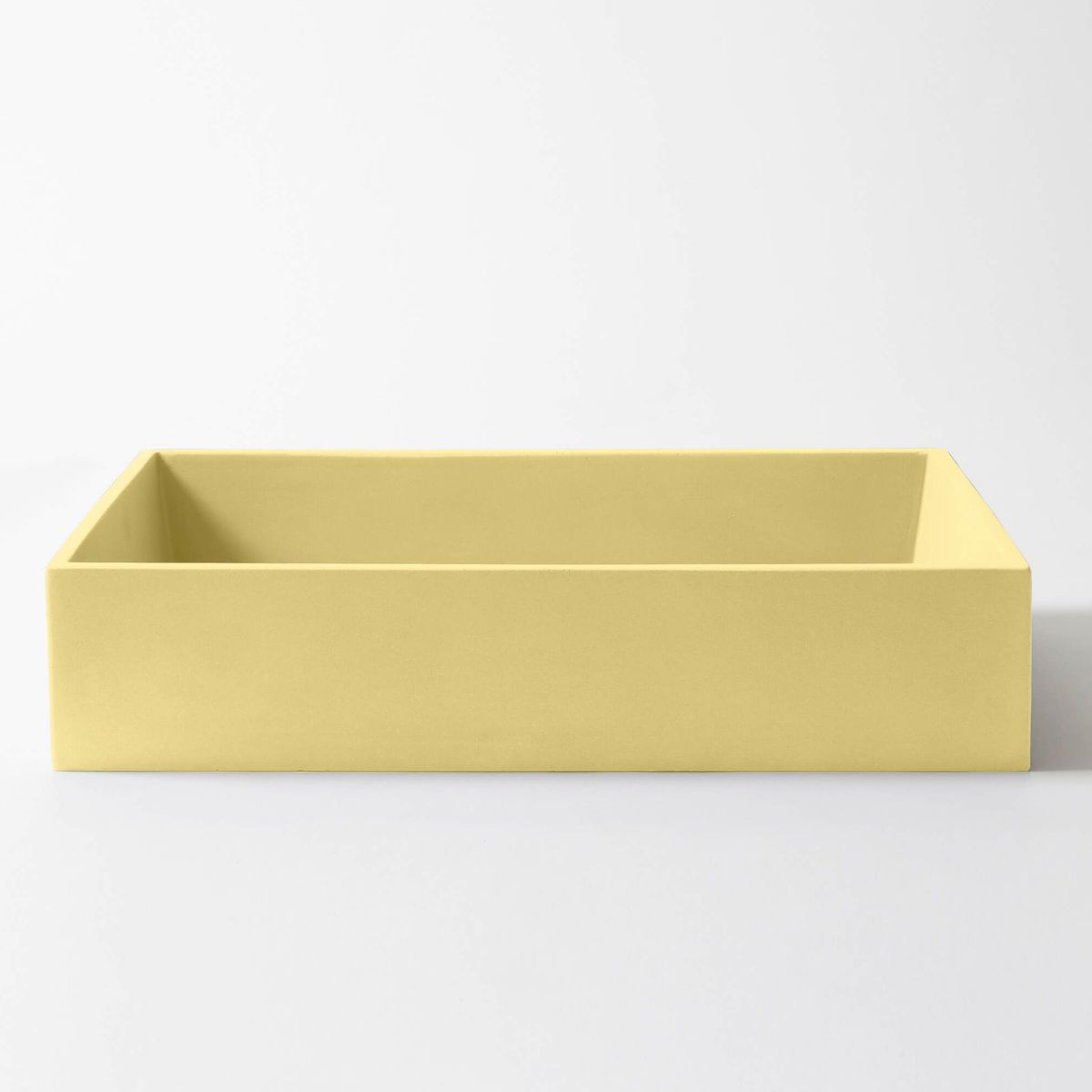 Baly Large Rectangular Concrete Wall Mount Basin - Lemon