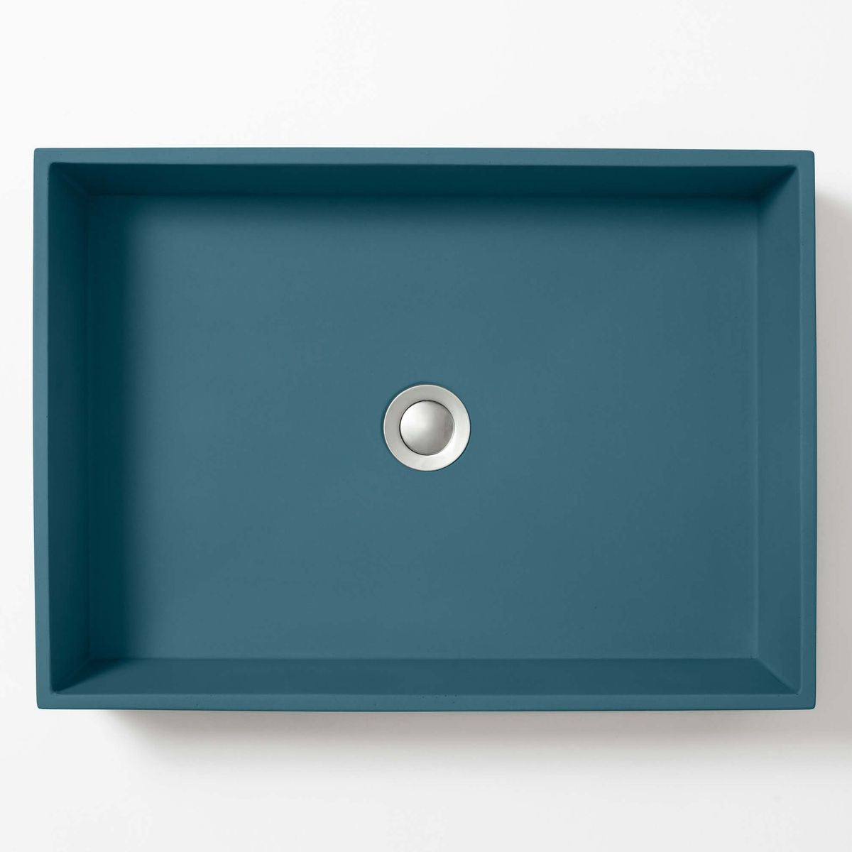 Baly Large Rectangular Concrete Wall Mount Basin - Ocean