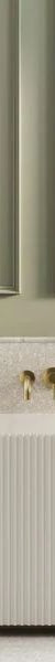 Bao Fluted 1700mm Back to Corner Bath in Matte White - Left Hand