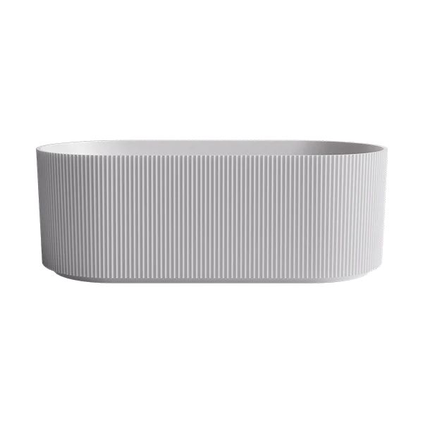 Bao Fluted 1700mm Freestanding Bath in Matte White