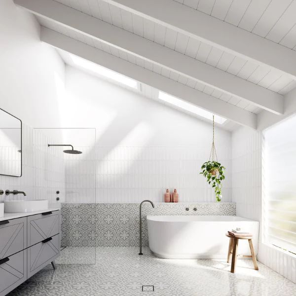 Bao Elegant 1500mm Back to Corner Bath in Gloss White - Right Hand