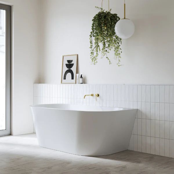 Bao Bon 1500mm Back to Wall Bath in Gloss White